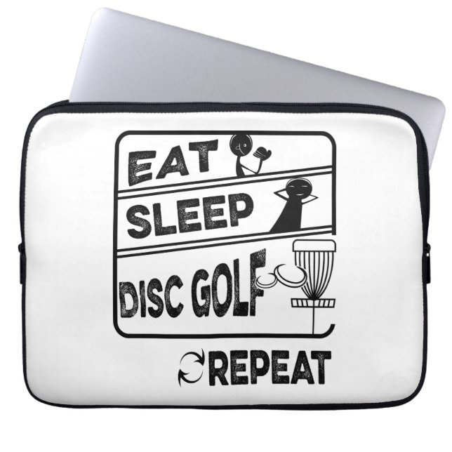 Capa Para Notebook Repetição de Repouso de Golf de Disco (Frente)