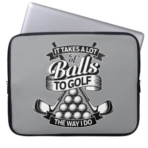Capa Para Notebook Requer Muitas Bolas - golfe engraçado
