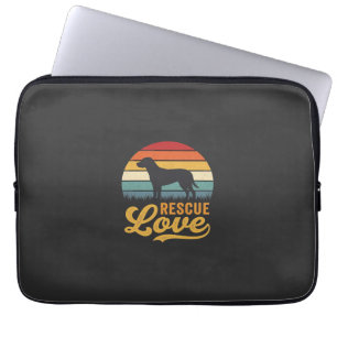 Capa Para Notebook Rescue Love Retro Dog Sunset_1