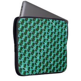 Capa Para Notebook Retângulos verdes azuis ou efeito de tijolo?