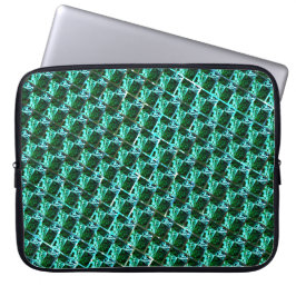 Capa Para Notebook Retângulos verdes azuis ou efeito de tijolo?