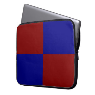 Capa Para Notebook Retângulos Vermelhos e Azuis Escuros