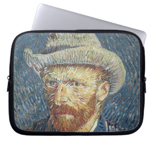 Capa Para Notebook Retrato de auto de Vincent van Gogh com chapéu