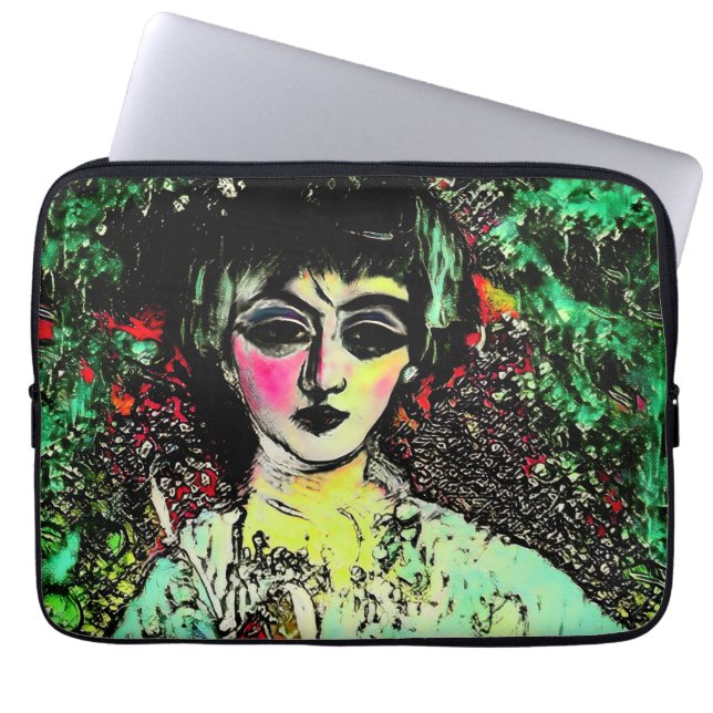 Capa Para Notebook Retrato de Beleza Gótica (Frente)