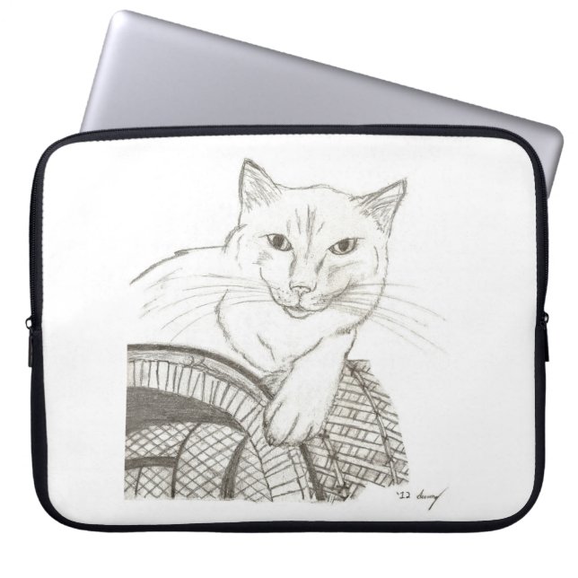 Capa Para Notebook Retrato de Cat Ragdoll (Frente)