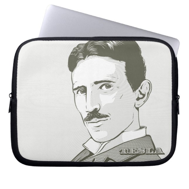 Capa Para Notebook Retrato de Nikola Tesla (Frente)