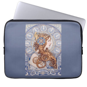 Capa Para Notebook Retrato de Rainha Art Nouveau