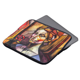 Capa Para Notebook Retrato de Vidro abstrato
