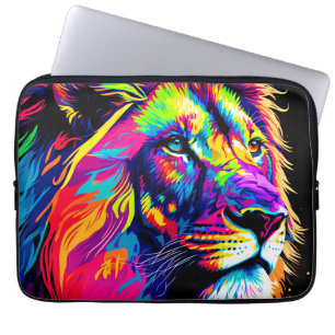 Capa Para Notebook Retrato digital de 3d Lion