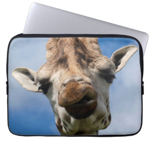 Capa Para Notebook Retrato engraçado do girafa