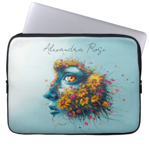 Capa Para Notebook Retrato Floral da Deusa da Mãe Natureza Nome da Ar