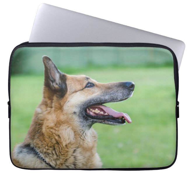 Capa Para Notebook Retrato lateral do german shepherd (Frente)