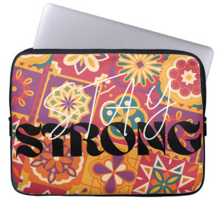 Capa Para Notebook Retro 70s Floral Patchwork Fique ForteAbrace as v