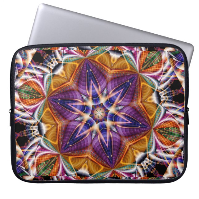 Capa Para Notebook Retro Boho Bohemian Hippie Trippy Rosette Mandala (Frente)