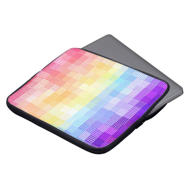 Capa Para Notebook Retro Boho Funky Excêntrico Xenogênero Xadrez Orgu (Frente Topo)