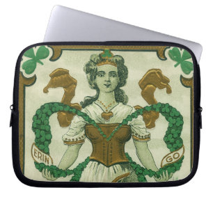 Capa Para Notebook Retro - Erin Go Braugh. Saudações do Dia de São Pa