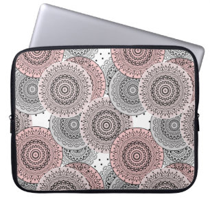 Capa Para Notebook Retro, padrão retrô, azul e rosa, elegante
