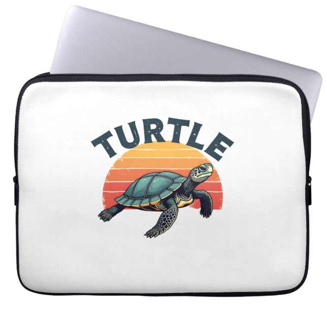 Capa Para Notebook Retro Turtle T-Shirt (Frente)