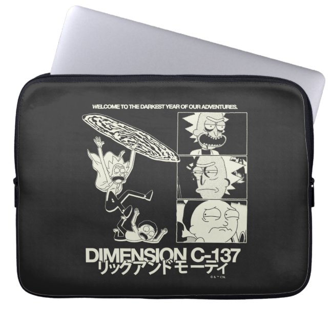 Capa Para Notebook RICK AND MORTY™ | Dimensão C-137 (Frente)
