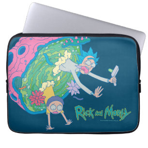 Capa Para Notebook RICK E MORTY™ Abandonamento Do Portal Infectado