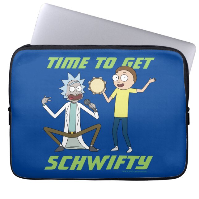 Capa Para Notebook RICK E MORTY™ | Hora De Obter O Schwifty (Frente)