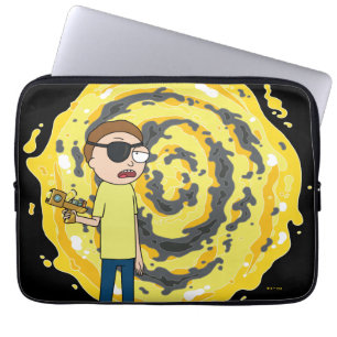 Capa Para Notebook RICK E MORTY™   Portal de mau Morty