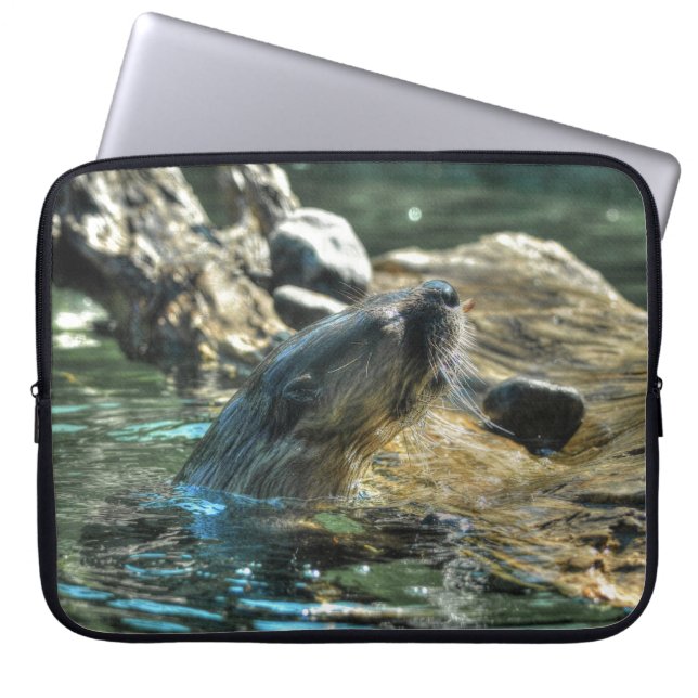 Capa Para Notebook Rio Otter Animal-lover Foto da vida selvagem (Frente)