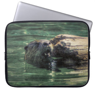 Capa Para Notebook Rio Otter Animal-lover Foto da vida selvagem