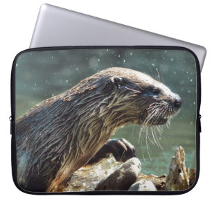 Capa Para Notebook Rio Otter Animal-lover Foto da vida selvagem