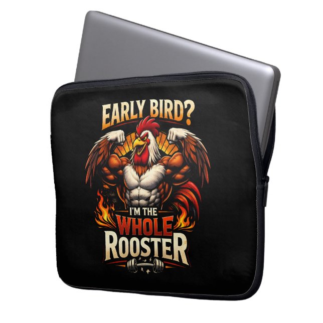 Capa Para Notebook Rise & Shine Rooster (Frente Esquerda)