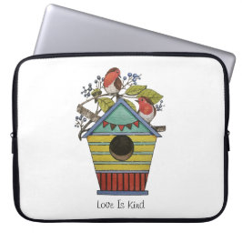 Capa Para Notebook Robins Com Airelas E Birdhouse