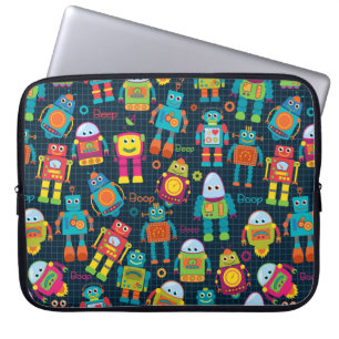 Capa Para Notebook Robô Colorido para Crianças
