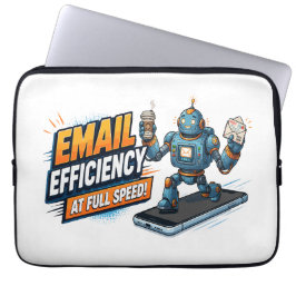 Capa Para Notebook Robô de Produtividade de E-mail Rápido