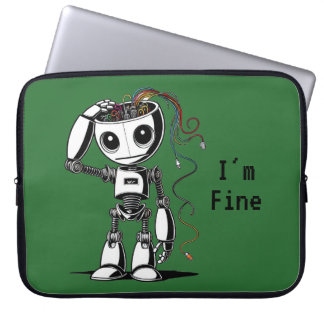Capa Para Notebook Robô quebrado - Estou bem