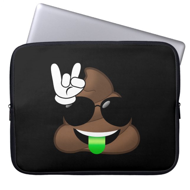 Capa Para Notebook Rocha no tombadilho de Emoji (Frente)