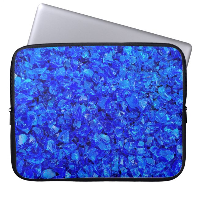 Capa Para Notebook Rochas de Vidro Azul (Frente)