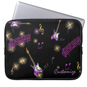 Capa Para Notebook Rock Star Music Background Bolsa de laptop