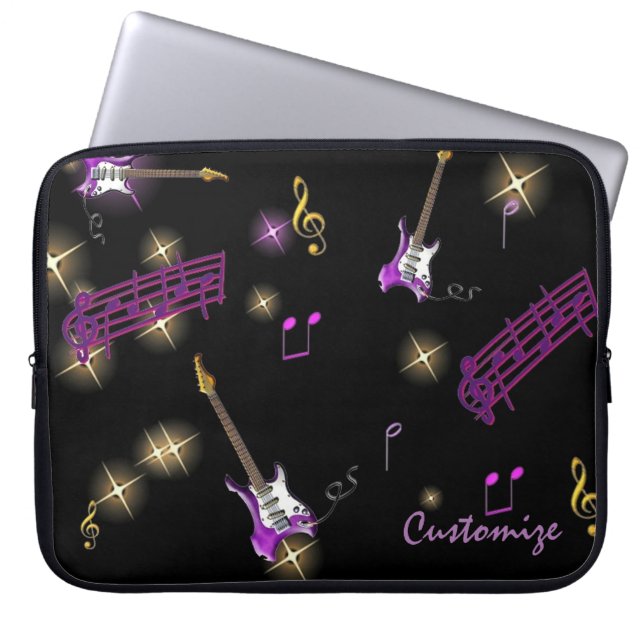 Capa Para Notebook Rock Star Music Background Bolsa de laptop (Frente)