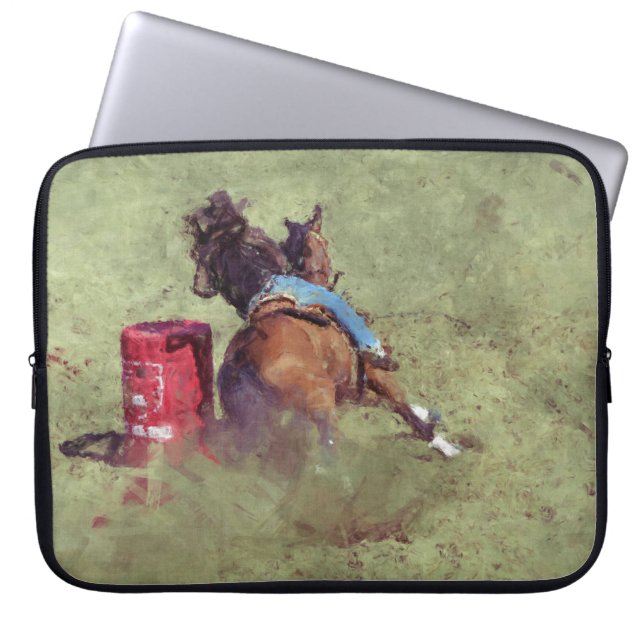 Capa Para Notebook Rodeio de Barrel-Racing Designer #Gift (Frente)