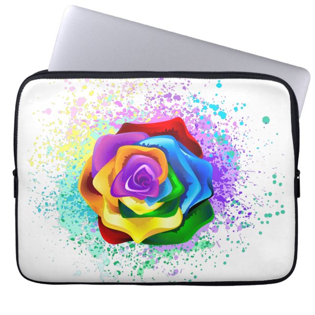 Capa Para Notebook Rosa Arco-Íris Colorida (Frente)