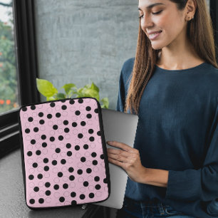 Capa Para Notebook Rosa com Círculos