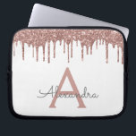 Capa Para Notebook Rosa Cor-de-rosa-branca, Dourada, com brilho monog<br><div class="desc">Branco e rosa - Faux Dourado a Rosa,  a gotejar o Minúsculo Brilhante Moderno e Elegante e o Minúsculo Elegante. Esse caso pode ser personalizado para incluir seu nome inicial e próprio.</div>