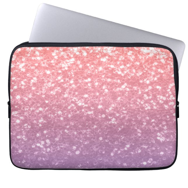 Capa Para Notebook Rosa cor-de-rosa lavanda roxa brilha (Frente)