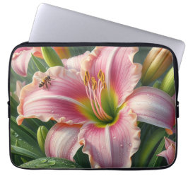 Capa Para Notebook Rosa Daylily Floral
