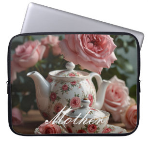 Capa Para Notebook Rosa de Couve Rosa Tea