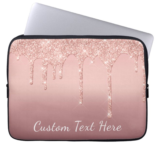 Capa Para Notebook Rosa de Texto Personalizado Dissipadores Sparkle L (Frente)
