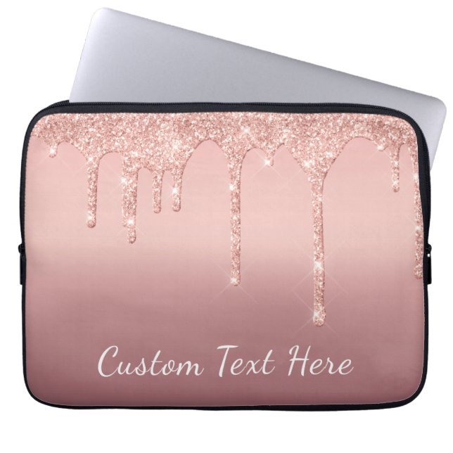 Capa Para Notebook Rosa de Texto Personalizado Dissipadores Sparkle L (Frente)