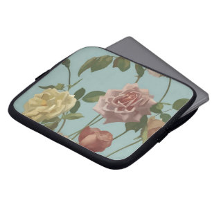 Capa Para Notebook Rosa de Vintage Tea e Rosas de Blush