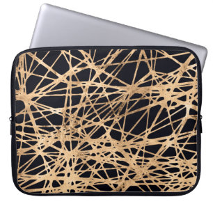 Capa Para Notebook Rosa dourado e rede em dificuldade