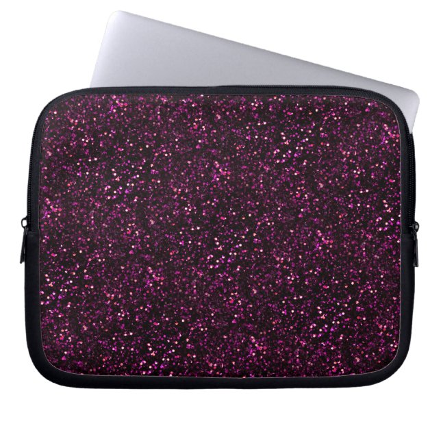 Capa Para Notebook Rosa Escuro Posh Glitter (Frente)